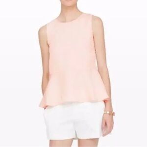 CLUB MONACO GUC Seymour Sleeveless Shell w/Peplum in Pink Size S